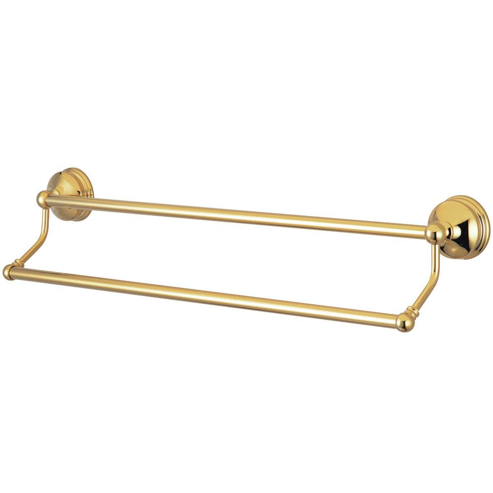 Bathroom Accessory Polished Brass 24" Double Towel Bar Dual Towel Rack BA1163PB