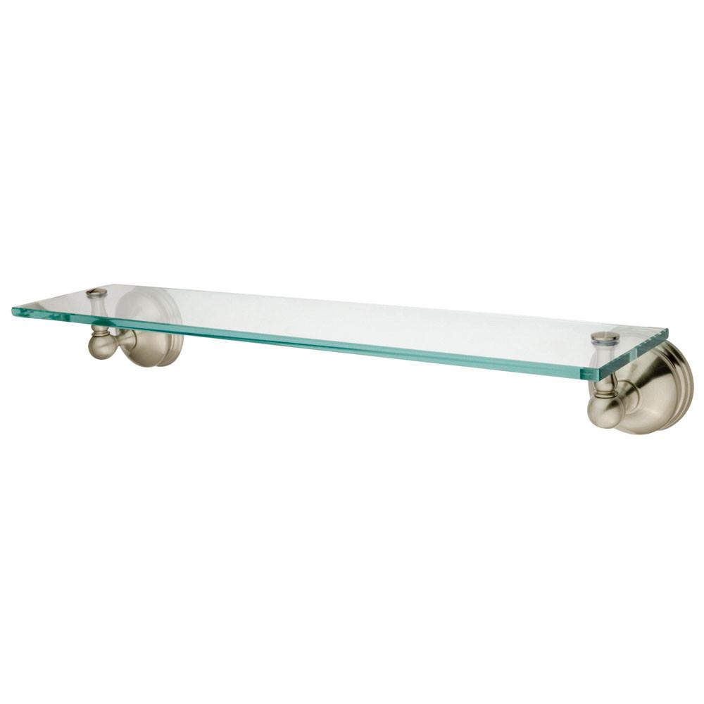 Kingston Tempered Bathroom Glass Shelves Satin Nickel Glass Shelf BA1169SN