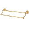 Bathroom Accessory Polished Brass 24" Double Towel Bar Dual Towel Rack BA1753PB