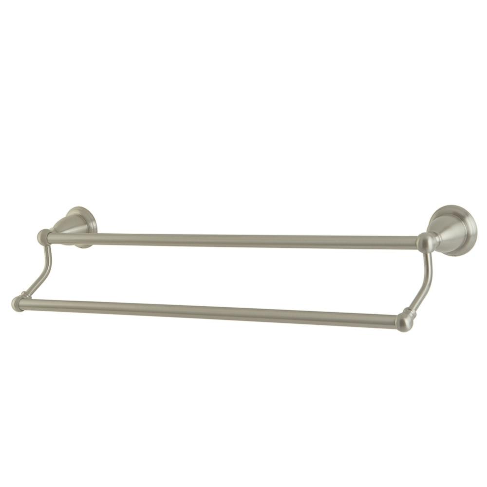 Bathroom Accessories Polished Nickel 24" Double Dual Towel Bar Rack BA1753PN