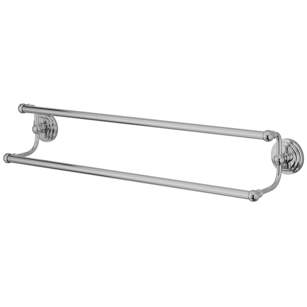 Bathroom Accessories Chrome 24" Double Towel Bar Dual Towel Rack BA2713C