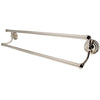 Bathroom Accessories Polished Nickel 24" Double Dual Towel Bar Rack BA2713PN