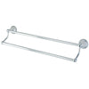 Kingston Brass Silver Sage Chrome 24" Dual Double Towel Bar Rack BA2973C