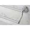 Kingston Brass Silver Sage Chrome 24" Dual Double Towel Bar Rack BA2973C