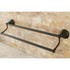 Kingston Silver Sage Oil Rubbed Bronze 24" Dual Double Towel Bar Rack BA2973ORB