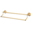 Kingston Silver Sage Polished Brass 24" Dual Double Towel Bar Rack BA2973PB