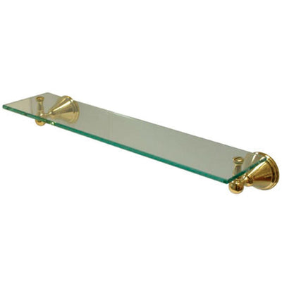 Kingston Brass Silver Sage Polished Brass Wall Mounted Glass Shelf BA2979PB