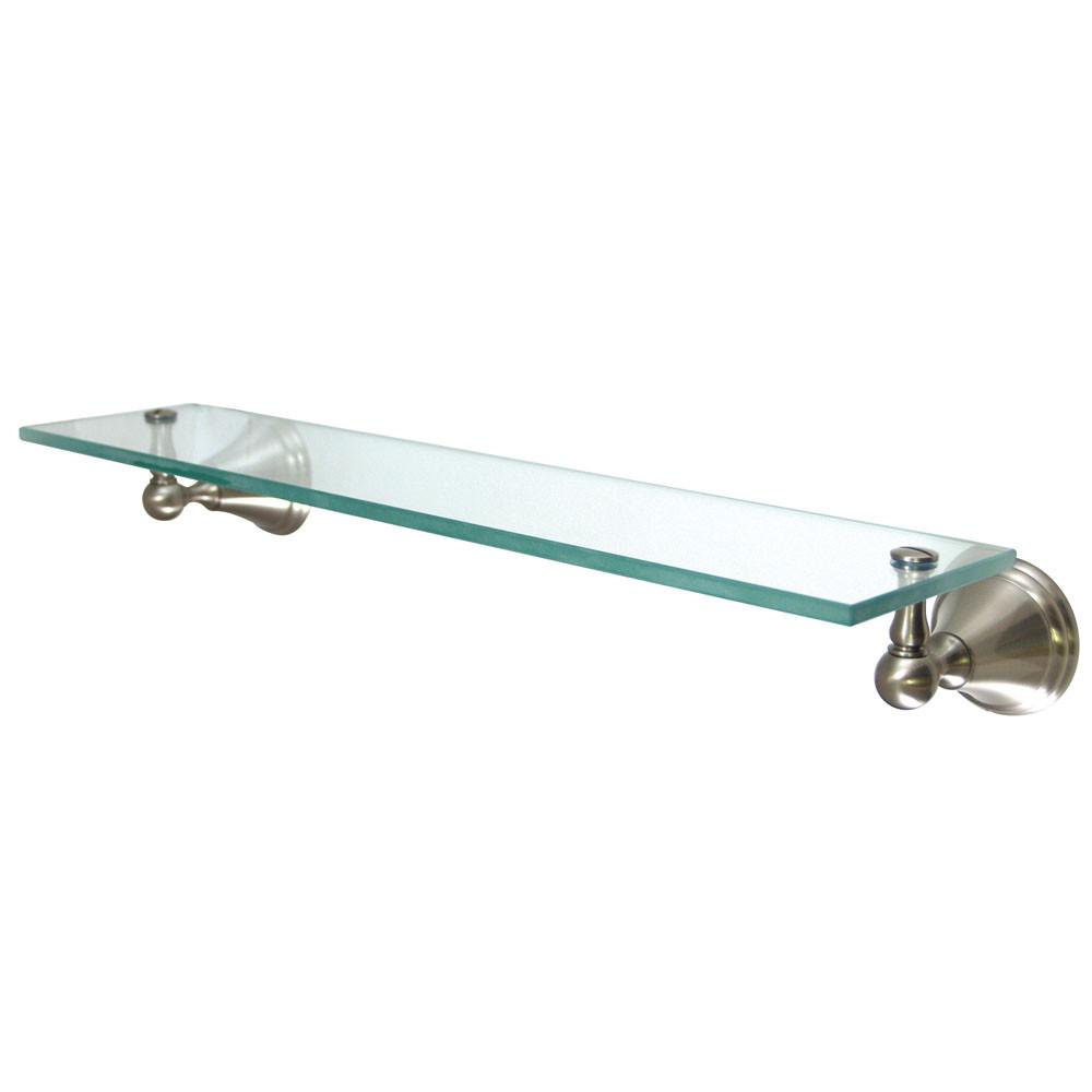 Kingston Brass Silver Sage Satin Nickel Wall Mounted Glass Shelf BA2979SN