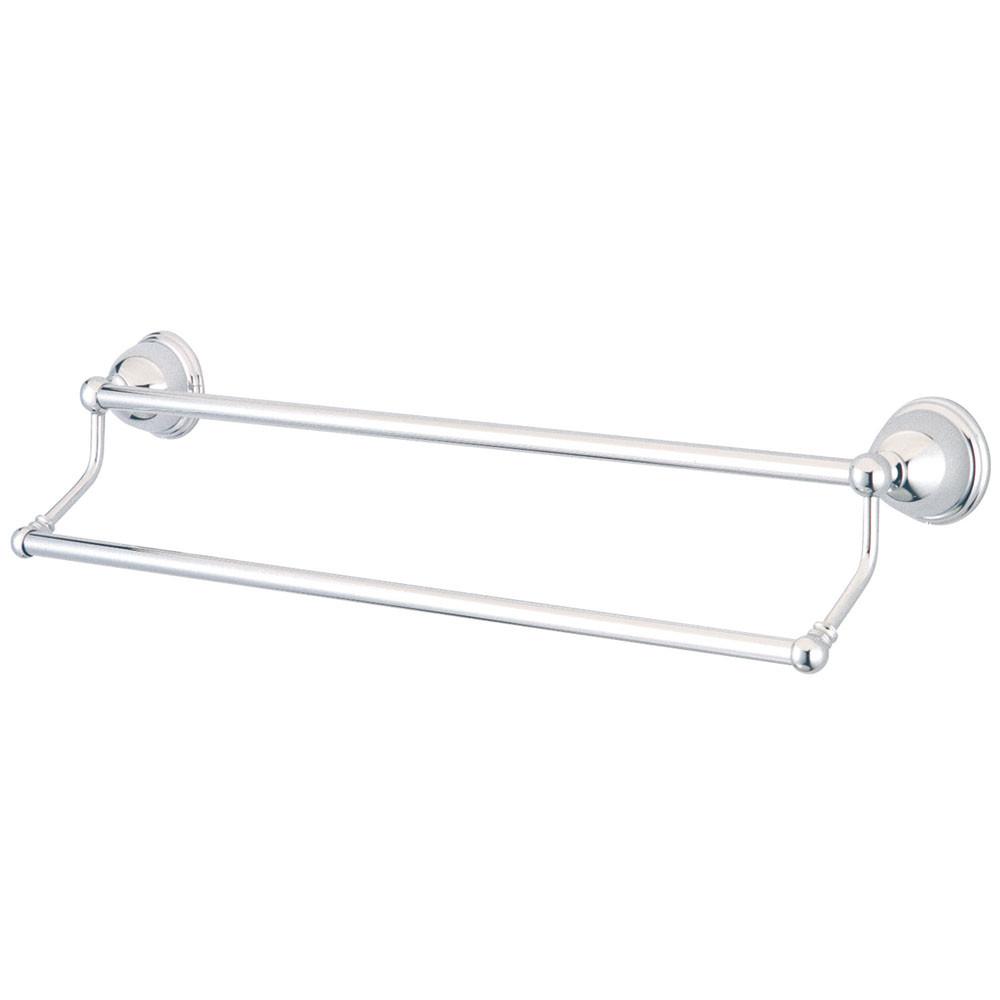 Bathroom Accessories Chrome 24" Double Towel Bar Dual Towel Rack BA3963C