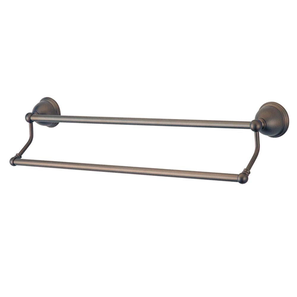 Bathroom Accessories Oil Rubbed Bronze 24" Double Dual Towel Bar Rack BA3963ORB