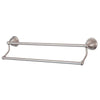 Bathroom Accessories Satin Nickel 24" Double Towel Bar Dual Towel Rack BA3963SN