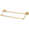 Bathroom Accessory Polished Brass 24" Double Towel Bar Dual Towel Rack BA5563PB