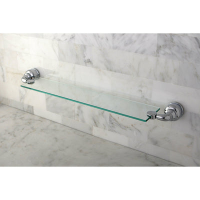 Kingston Brass Chrome Magellan wall mounted bathroom glass shelf BA609C