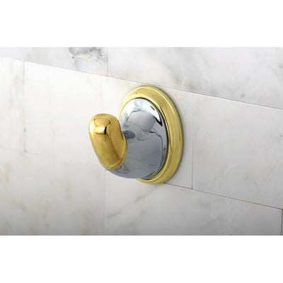 Kingston Chrome/Polished Brass Magellan ii wall mount robe hook BA627CPB