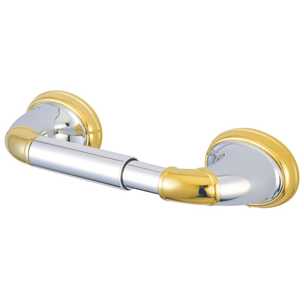 Kingston Chrome/Polished Brass Magellan ii toilet tissue paper holder BA628CPB