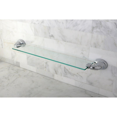 Kingston Brass Chrome Magellan ii wall mounted bathroom glass shelf BA629C