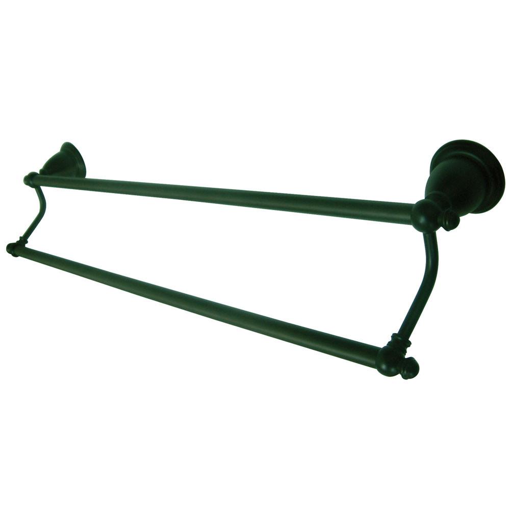 Kingston Oil Rubbed Bronze English Vintage 24" Dual Double Towel Bar BA7973ORB