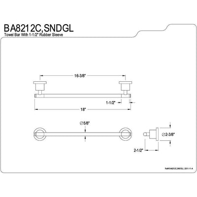 Kingston Brass Green Eden Chrome Bathroom Accessory: 18" Towel Bar BA8212CDGL