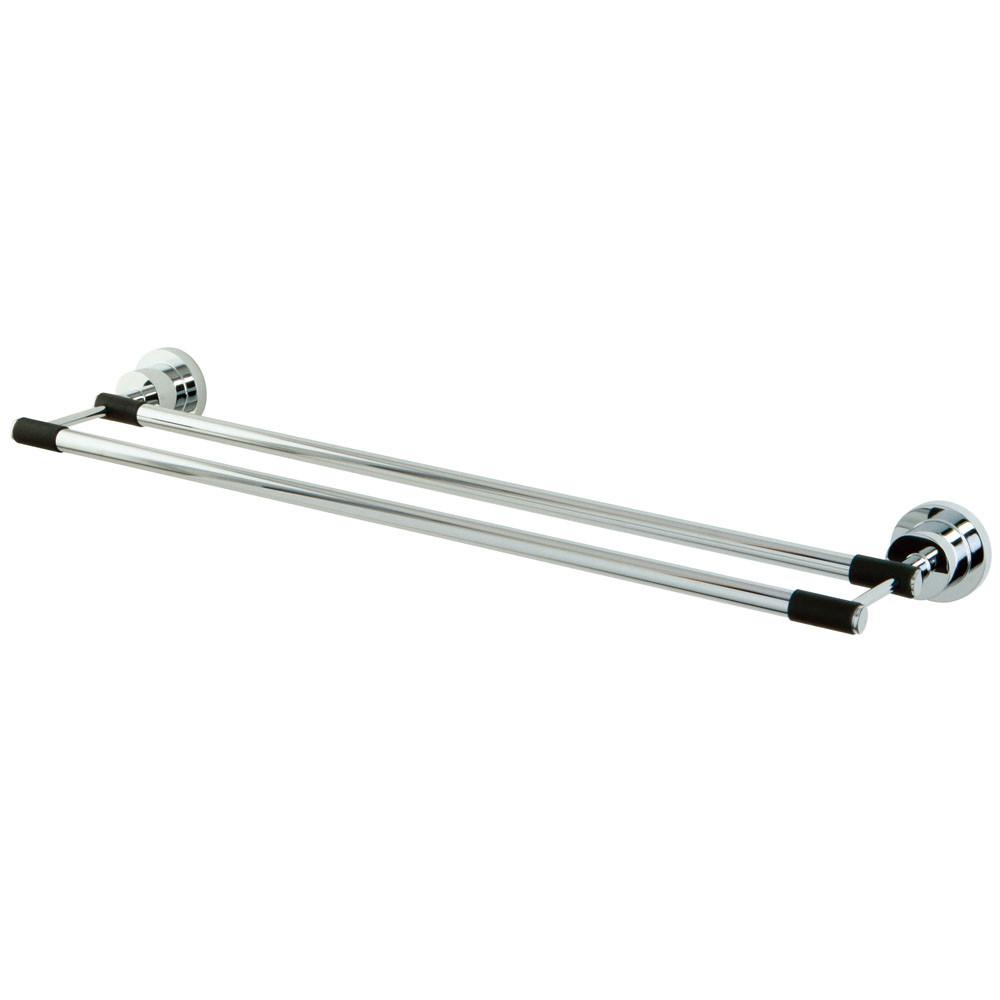 Bathroom Accessories Chrome 24" Double Towel Bar Dual Towel Rack BA8213CDKL