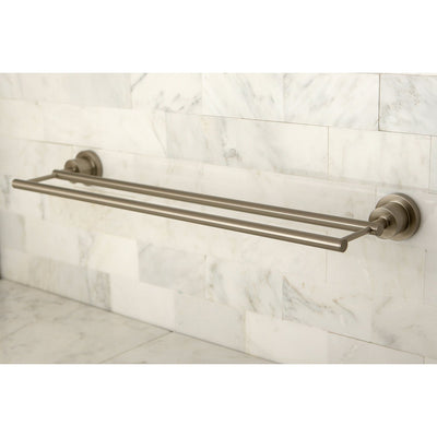 Kingston Brass Concord Satin Nickel 24" Dual Double Towel Bar BA8213SN