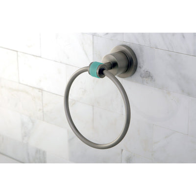 Kingston Green Eden Satin Nickel 6" Hand Towel Ring BA8214SNDGL