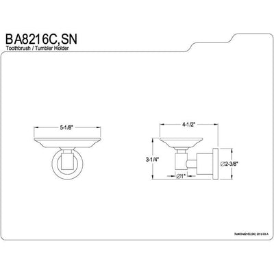 Kingston Brass Concord Chrome Toothbrush / Tumbler Holder BA8216C