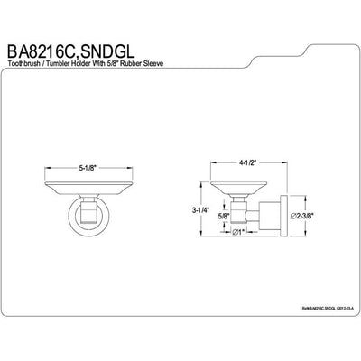 Kingston Green Eden Satin Nickel Bath Toothbrush / Tumbler Holder BA8216SNDGL