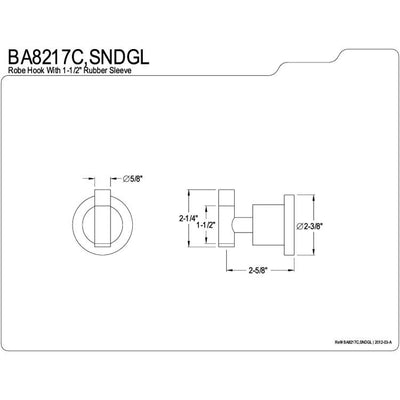 Kingston Brass Green Eden Chrome Bathroom Accessory: Robe Hook BA8217CDGL