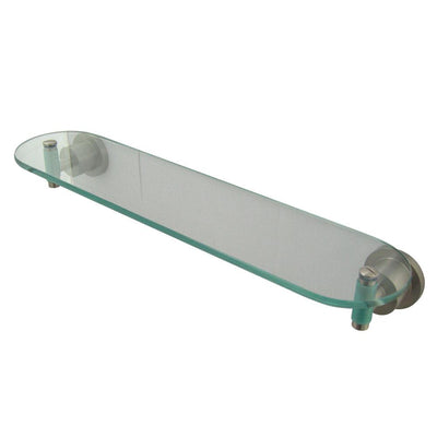 Kingston Green Eden Satin Nickel Bathroom Accessory: 20" Glass Shelf BA8219SNDGL