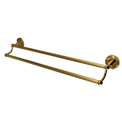 Kingston Brass Polished Brass Georgian 24" dual double towel bar rack BA9313PB