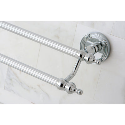 Kingston Brass Chrome Templeton 24" Dual Double Towel Bar Rack BA9913C