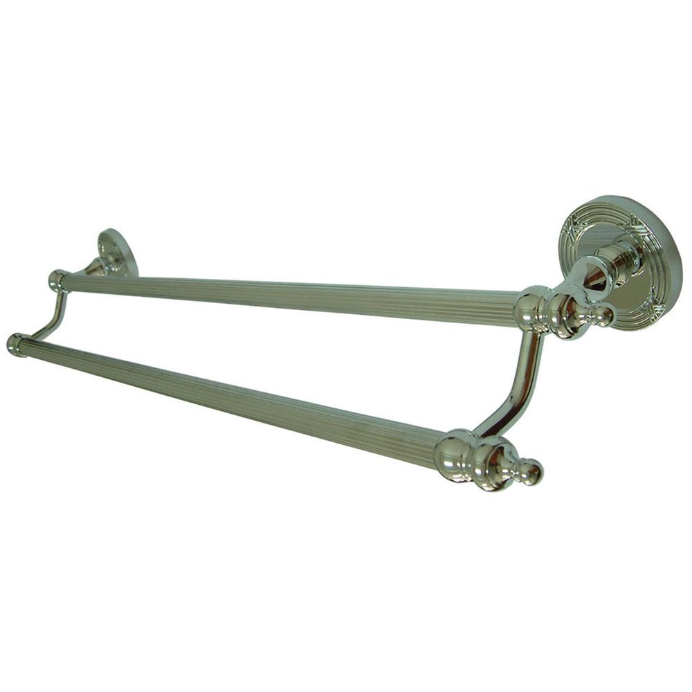 Kingston Brass Chrome Templeton 24" Dual Double Towel Bar Rack BA9913C