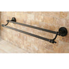 Kingston Oil Rubbed Bronze Templeton 24" Dual Double Towel Bar Rack BA9913ORB