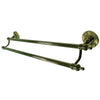 Kingston Brass Polished Brass Templeton 24" Dual Double Towel Bar Rack BA9913PB