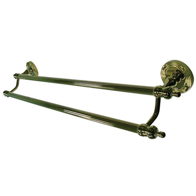 Kingston Brass Polished Brass Templeton 24" Dual Double Towel Bar Rack BA9913PB