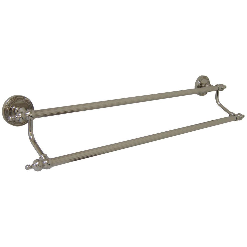 Kingston Brass Polished Nickel Templeton 24" Dual Double Towel Bar Rack BA9913PN