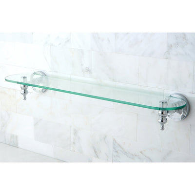 Kingston Brass Chrome Templeton Wall Mounted Glass Shelf BA9919C