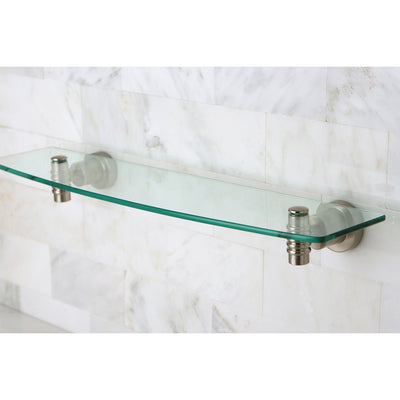 Kingston Tempered Bathroom Glass Shelves Satin Nickel Glass Shelf BAH8619SN