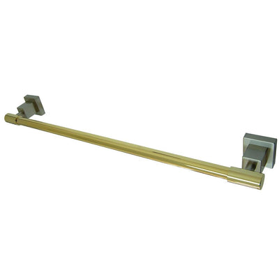 Kingston Brass Claremont Satin Nickel / Polished Brass 24" Towel Bar BAH8641SNPB