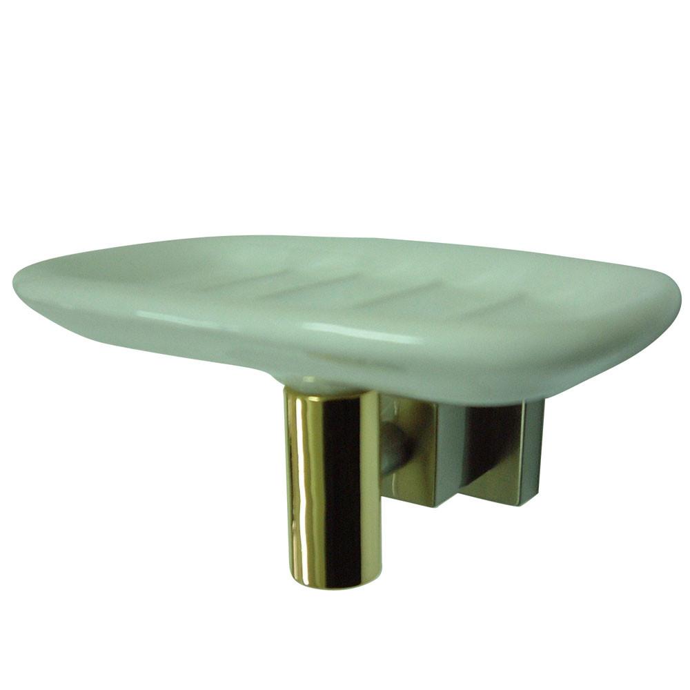 Kingston Brass Claremont Satin Nickel / Polished Brass Soap Dish BAH8645SNPB