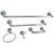 Naples Collection 5-Piece Towel Bar Bath Hardware Set Polished Chrome