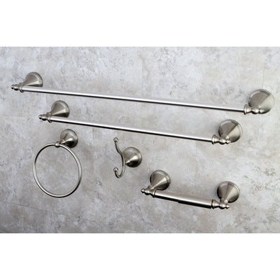 Naples Collection 5-Piece Towel Bar Bath Hardware Set Satin Nickel