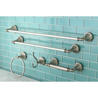 Naples Collection 5-Piece Towel Bar Bath Hardware Set Satin Nickel