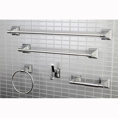 Kingston Monarch Collection 5-Piece Towel Bar Bath Hardware Set Polished Chrome