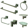 Kingston Brass Claremont Satin Nickel Bathroom Accessory Combination BAHK8641SN