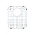 Blanco Stainless Steel Sink Grid- Fits Blanco Stellar Small 1-3/4 Bowl 464495