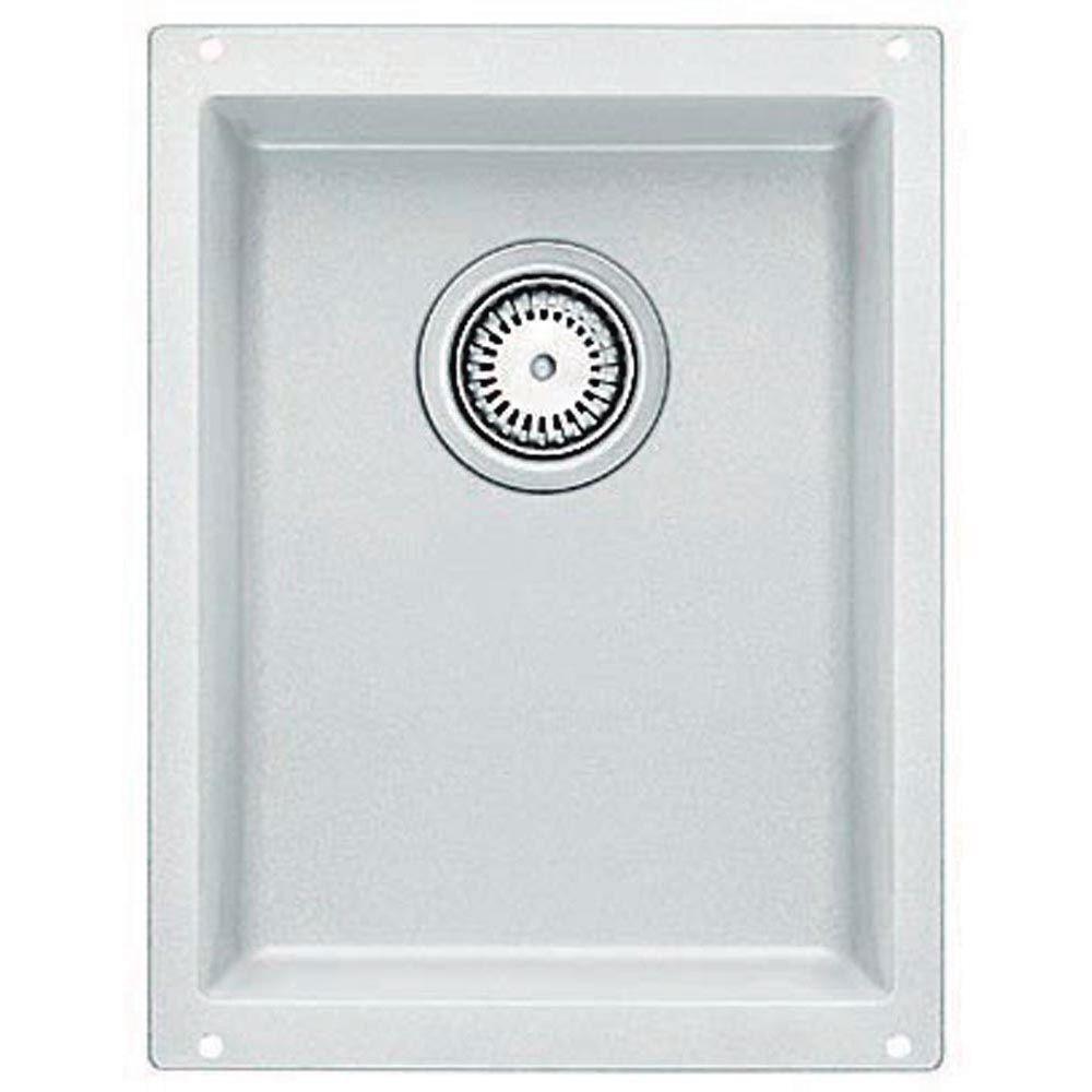 Blanco Precis Undermount Composite 13.37x18x7.5 0-Hole Single Bowl Kitchen Sink in White 467331