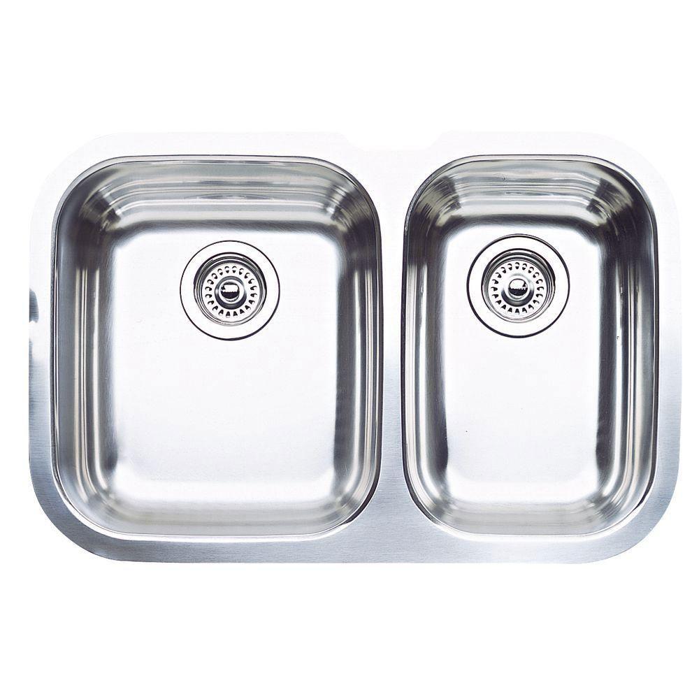 Blanco Niagara Undermount Stainless Steel 27.5x18.13x8 0-Hole 1-1/2 inch Bowl Kitchen Sink 482509