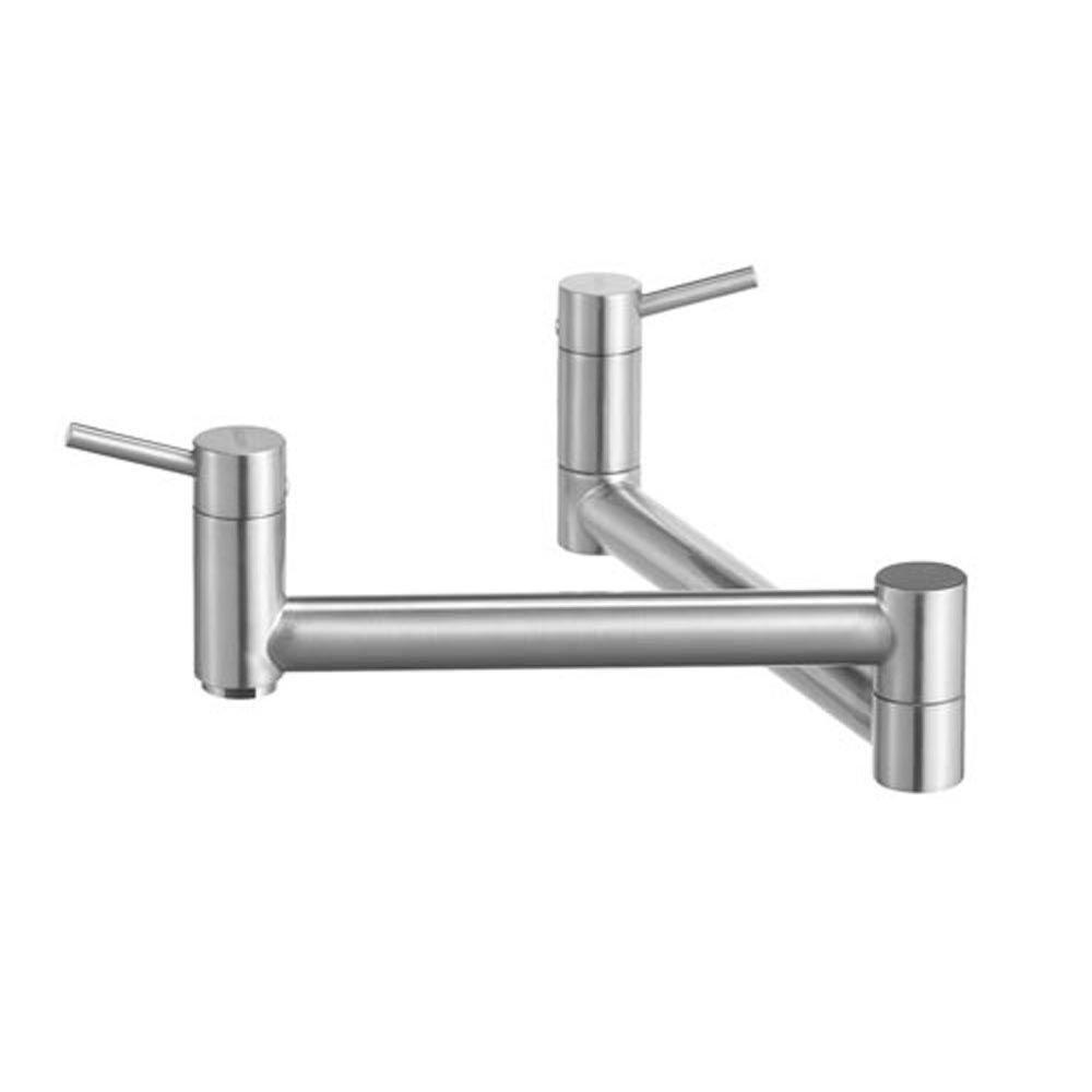 Blanco Cantata Wall-Mounted Pot Filler in Satin Nickel 509520