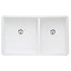 Blanco Precis Undermount Composite 33x20x9.5 0-Hole Double Bowl Kitchen Sink in White 524327